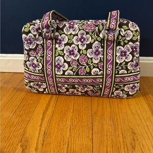 Vera Bradley Purple and Green Floral Laptop Bag